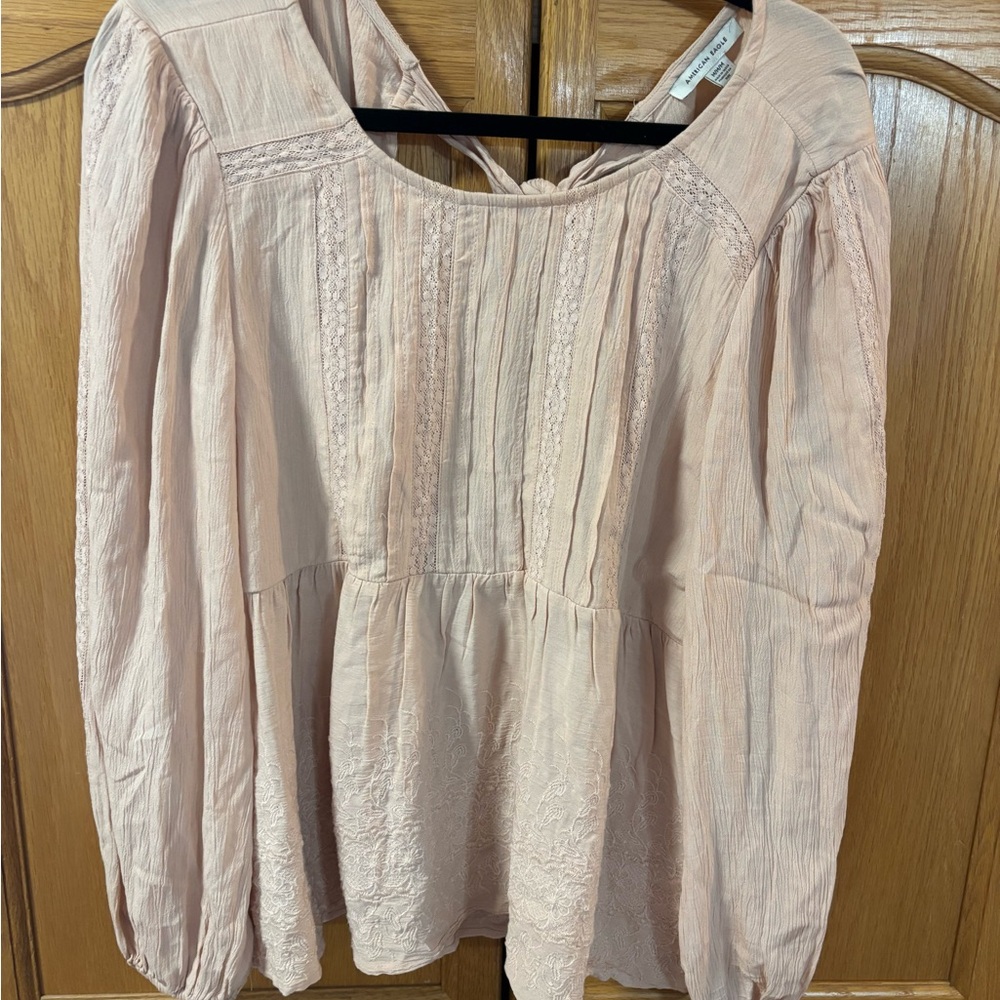 AE babydoll peplum Pink Women's Blouse